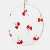 Vivid Cherry Pattern Keramisch Ornament (Links)