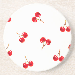 Vivid Cherry Pattern Zandsteen Onderzetter