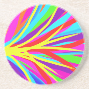 Vivid Colorful Paint Brush Strokes Girly Art Zandsteen Onderzetter
