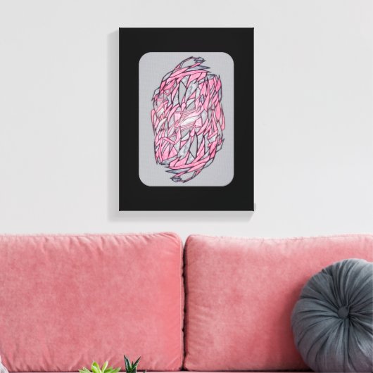 Vivid Contrast: Modern Geometric Abstract Print (Insitu (Woonkamer))