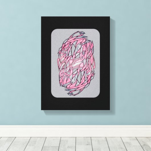 Vivid Contrast: Modern Geometric Abstract Print (Insitu (Houten vloer))