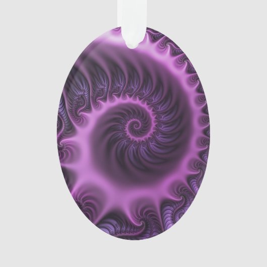Vivid Cool Abstrait rose violet Fractal Art Spiral (devant)