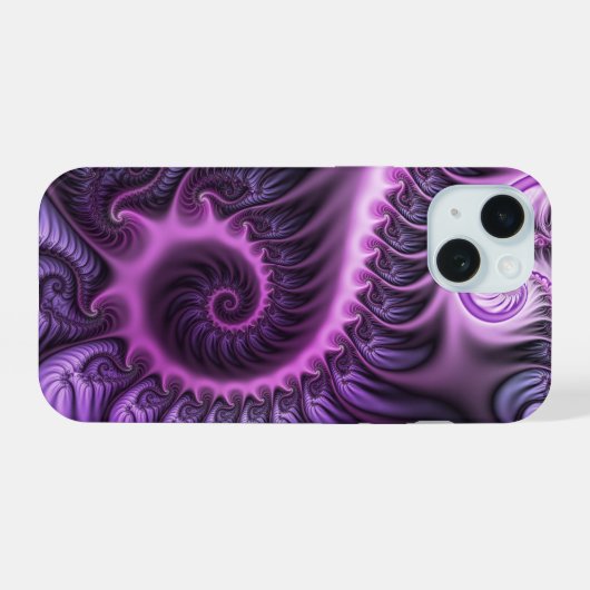 Vivid Cool Abstrait rose violet Fractal Art Spiral (Verso Horizontal)