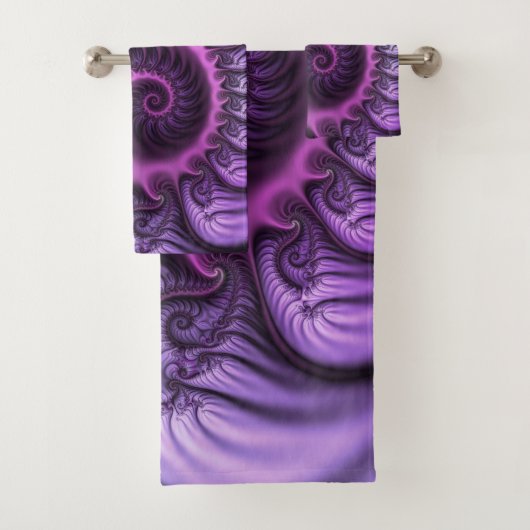 Vivid Cool Abstrait rose violet Fractal Art Spiral (En situation)