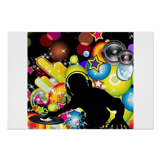 Vivid DJ Music Wall Art | Modern Gloslossy Poster (Devant)