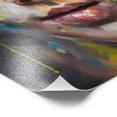 Vivid Expression – Abstracte portretkunst Foto Afdruk (Hoek)