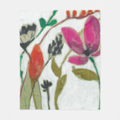 Vivid Flowers Fleece Deken (Voorkant)