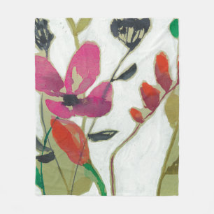 Vivid Flowers I Fleece Deken