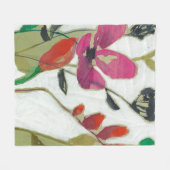 Vivid Flowers I Fleece Deken (Voorkant (Horizontaal))