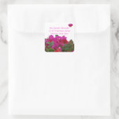Vivid Flowers Retouradres Vierkante Sticker (Tas)