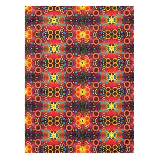 Vivid Futuristic Abstracte stadsontwikkeling Geome Tafelkleed (Voorkant)