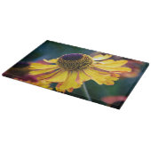 Vivid-gele Helenium met Paars centrum Snijplank (Hoek)