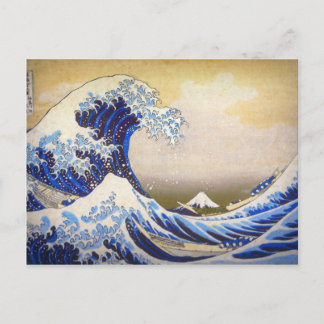 Vivid Great Wave door Hokusai Briefkaart