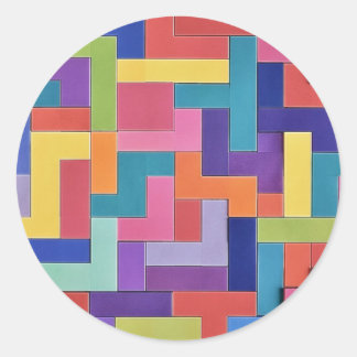 Vivid Grid Ronde Sticker
