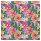 Vivid Hibiscus tropicaux tissu Abstrait (Échantillon)