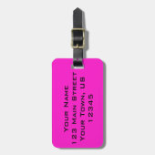 Vivid Hot Pink Bagagelabel (Voorkant verticaal)