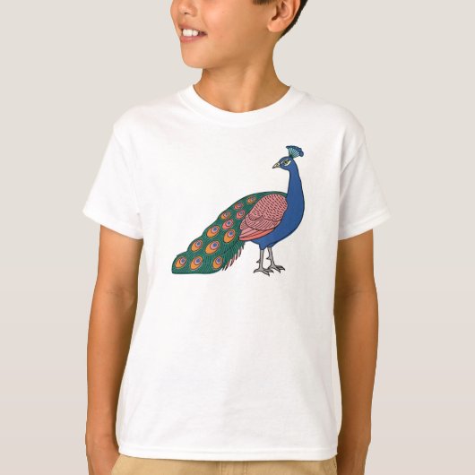 Vivid Humble Peacock T-shirt (Voorkant)