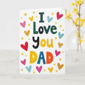 Vivid Je t'aime Papa Carte (Fleur jaune)