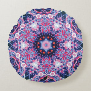 Vivid Kaleidoscoop Rond Kussen