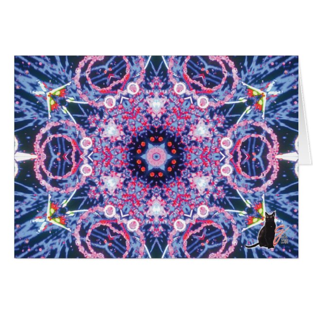 Vivid Kaleidoscope Wenskaart (Voorkant Horizontaal)