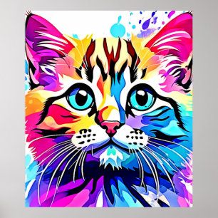 Vivid Kat Vibes Design Poster