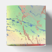 Vivid Marble | Waterverf van kleurrijk gebalste pa Bedankdoosjes (Bovenkant)