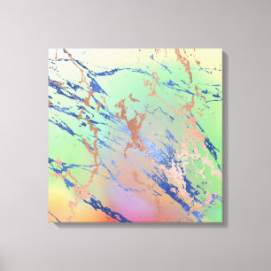 Vivid Marble   Waterverf van kleurrijk gebalste pa Canvas Afdruk