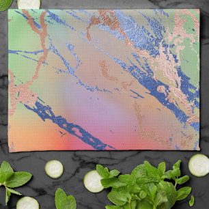 Vivid Marble Waterverf van kleurrijk gebalste pa Theedoek