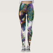 Vivid Mardi Gras Design Women's Leggings  (Devant)