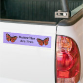 Vivid Monarch Butterfly Paars Bumpersticker (Op Truck)