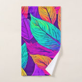 Vivid Motif feuille (Serviette à main)