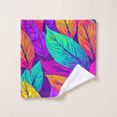 Vivid Motif feuille (Gant de toilette)