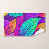 Vivid Motif feuille (Serviette à main)