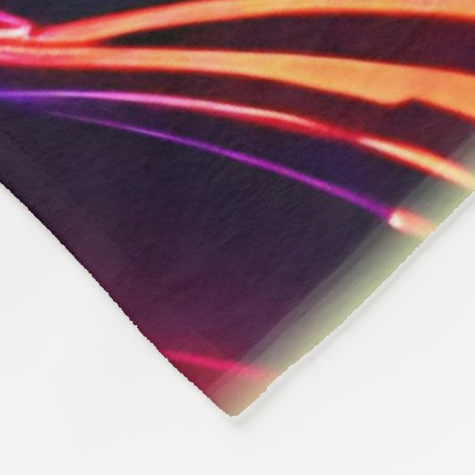 Vivid Neon Floral Mandala Art Fleece Deken (Hoek)