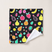 Vivid Neon Motif fruité (Gant de toilette)