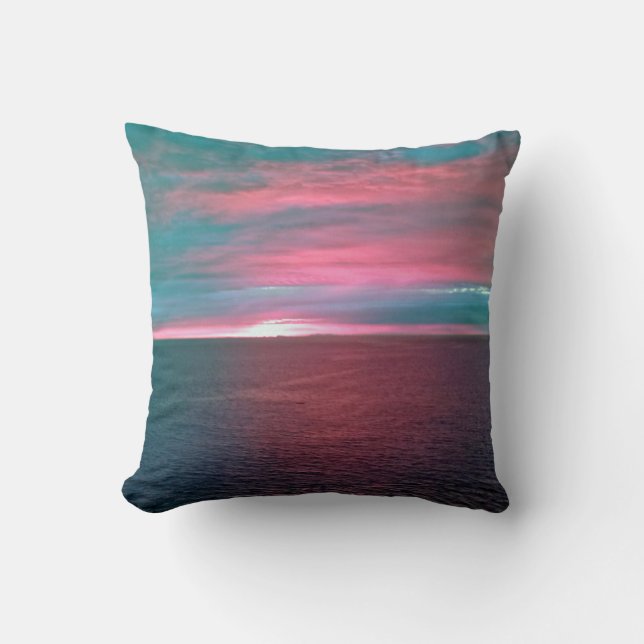 Vivid Ocean Sunset Pillow Kussen (Voorkant)