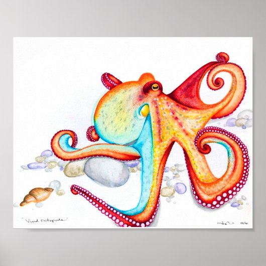 Vivid Octopoda Poster (Voorkant)