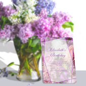 Vivid Orchid Garden Birthday Invitation Card