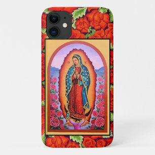 Vivid Our Lady of Guadalupe  Rozen iPhone 11 Hoesje