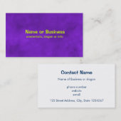 Vivid Paarse Waterverf Textuur Visitekaartje (Voorkant / Achterkant)