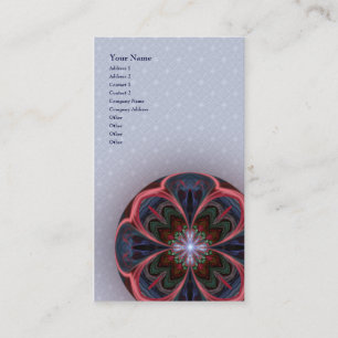 Vivid Petals Mandala - Verticaal Visitekaartje