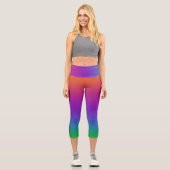 Vivid Rainbow Capri Leggings (Recto)