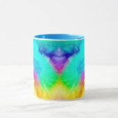 Vivid Rainbow Fluffy Fur Texture-75201 Mok (Midden)