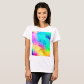 Vivid Rainbow Fluffy Fur Texture-75201 T-shirt (Voorkant volledig)