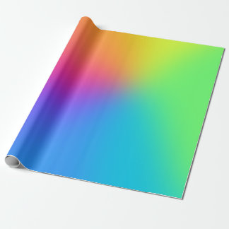 Vivid Rainbow Ombre Birthday Party Cadeaupapier