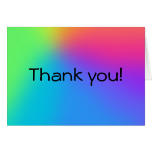 Vivid Rainbow Ombre Birthday Party Dank je wel
