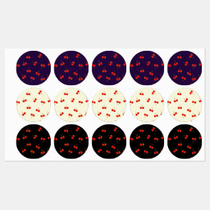 Vivid Red Cherry Labels