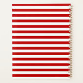 Vivid Red Poppies Floral Cercle Blanc rayures (Dos)