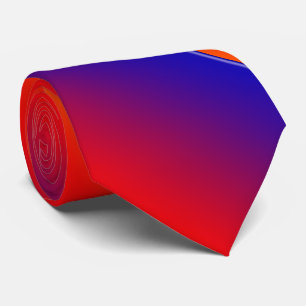 Vivid regenboogstreep, rood-geel-blauw Paars Stropdas
