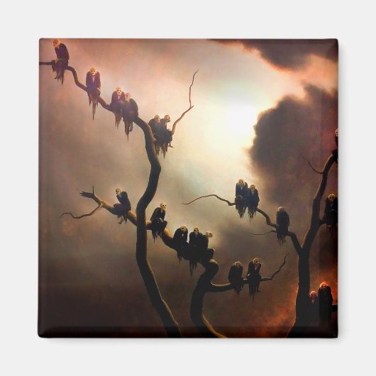 Vivid Retro - Ghosts in a Tree Magneet (Voorkant)